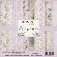 Reprint Papírkészlet - 8&quot; (20 cm) - Provence - Reprint Paper Pack (15 ív) decoupage papír