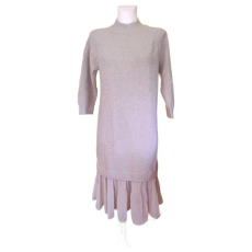  Reserved bézs kötött női ruha (méret: M)