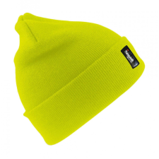 Result Caps Férfi téli sapka Result Caps Heavyweight Thinsulate™ Woolly Ski Hat Egy méret, Fluorescent Sárga férfi sapka