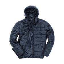 Result Férfi Kabát Kapucnis Hosszú ujjú Result Padded Jacket -2XL, Sötétkék (navy) férfi kabát, dzseki
