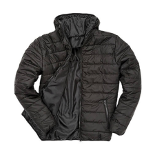 Result Férfi Kabát Kapucnis Hosszú ujjú Result Padded Jacket -XL, Fekete férfi kabát, dzseki