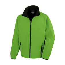 Result Férfi Softshell Hosszú ujjú Result Printable Softshell Jacket - 2XL, Vivid Zöld/Fekete férfi kabát, dzseki