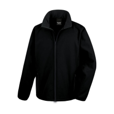 Result Férfi Softshell Hosszú ujjú Result Printable Softshell Jacket - 4XL, Fekete/fekete férfi kabát, dzseki