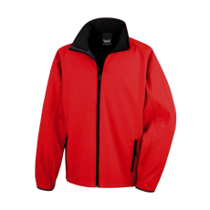 Result Férfi Softshell Hosszú ujjú Result Printable Softshell Jacket - L, Piros/Fekete