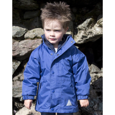 Result Gyerek Kabát Kapucnis Hosszú ujjú Result Junior Reversible Stormproof Jacket -XL (11-12), Királykék/Sötétkék gyerek kabát, dzseki
