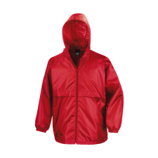 Result Uniszex Kabát Kapucnis Result Lightweight Jacket - M, Piros női dzseki, kabát