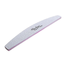 Reszelő íves 100/150 #1053 Szürke, pink középpel, Moonbasanails logós körömreszelő