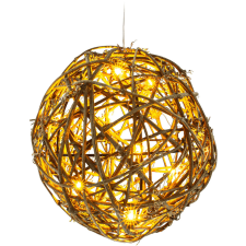 RETLUX RXL 257 karácsonyi rattan dekorgömb, 20cm, 10 LED karácsonyi dekoráció