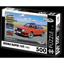 Retro autók kirakó - Skoda Rapid 130 (1986) - 500 darabos társasjáték