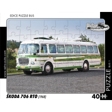 Retro Autók Puzzle Busz - Škoda 706 RTO puzzle, kirakós