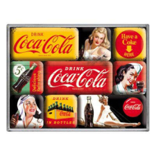RETRO Coca - Cola Yellow - Mágnes szett hűtőmágnes