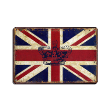 Retro dekor fémtábla,"British Flag", Méret: 20x30cm dekoráció