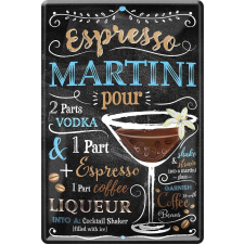  RETRO Espresso – Martini – Cocktail Fémtábla dekoráció