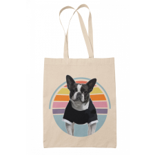  Retro Frenchie - Vászontáska kézitáska és bőrönd