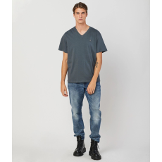 RETRO JEANS férfi póló MALAWI V-NECK T-SHIRT 11Y015-T19GREY