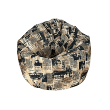  Retro újság mintás XL méretű babzsákfotel bútor