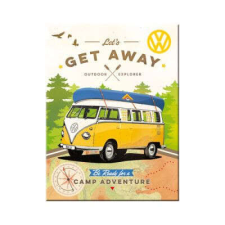 RETRO Volkswagen – VW Bulli – Get Away - Hűtőmágnes hűtőmágnes