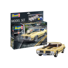 Revell Model Set &#039;71 Oldsmobile 442 Coupé 1:24 autó makett 67695R makett