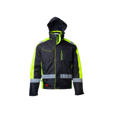 Rewear 169000/CW Téli kabát (fekete/neon sárga, 4XL) Rewear