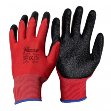 Rewear Latex kesztyű, ráncosított, piros, méret: 11 védőkesztyű