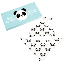 Rex London 100% organikus pamut babasapka és kendő szett díszdobozban, panda előke