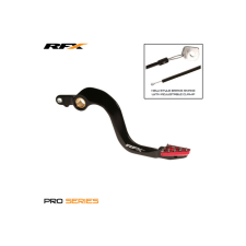 RFX Fékkar RFX Pro standard keményre eloxált fekete/piros Honda CR 250 egyéb motorkerékpár alkatrész