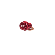 RFX Mágneses Olajleeresztő Csavar (Piros) [M12 x 15mm x 1,25] egyéb motorkerékpár alkatrész