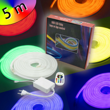 RGB fényű flexibilis neoncső, 5 m világítási kellék