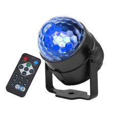  RGB LED discogömb távirányítóval, hang szenzorral party kellék