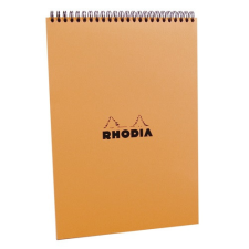 Rhodia Jegyzettömb spirálos Clairefontaine Rhodia Orange A/4 80 lapos kockás füzet