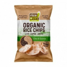 Rice Up bio barna rizs chips chia maggal és quinoával 25g előétel és snack