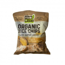Rice Up bio köles &amp; napraforgó chips 25 g csokoládé és édesség