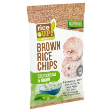  Rice Up! Eat Smart teljes kiőrlésű barna rizs chips hagymás-tejfölös ízesítéssel 60 g pékárú