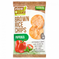 RiceUp! Eat Smart barna rizs chips paprikás ízesítéssel 60 g előétel és snack