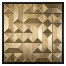 RICHMOND festmény TETRO 93,5x93,5cm arany grafika, keretezett kép
