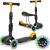 Ricokids 3in1 Háromkerekű Roller világítós kerekekkel - fekete-narancs