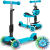 Ricokids 3in1 Háromkerekű Roller világítós kerekekkel - türkizkék