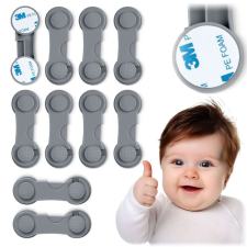 Ricokids Gyerek biztonsági zár szekrényekhez Ricokids 798301 10 db szürke bababiztonság
