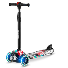 Ricokids Ricokids Piko háromkerekű Gyermek Roller LED kerekekkel #fekete-piros roller