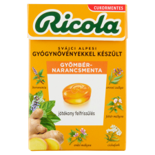 Ricola gyógynövény cukorka 40 g gyömbér-narancsmenta csokoládé és édesség