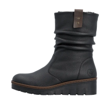 Rieker X9155 00 női félcsizma, wedge telitalpú női csizma, bakancs