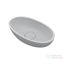 Riho ESCALA Solid Surface 55x22 cm-es ovális mosdótál, matt fehér W030001105 szaniter