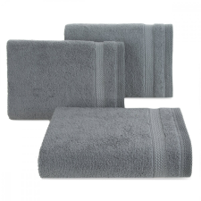  Riki csíkos pamut törölköző Acélszürke 70x140 cm lakástextília