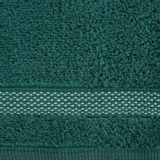 Riki csíkos pamut törölköző Sötétzöld 30x50 cm lakástextília