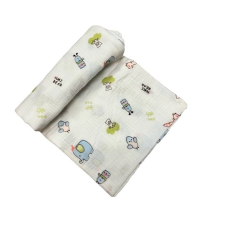 Rikidor Muszlin Takaró/Kifogó - Állatos 120x120 cm babaágynemű, babapléd