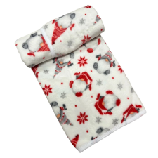 Rikidor Wellsoft Takaró 80x100 - Fehér/Piros Karácsony Manós babaágynemű, babapléd