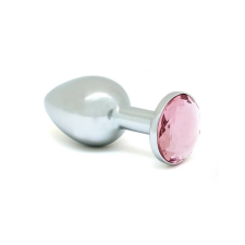 Rimba XS - pink köves, fém anál dildó (ezüst) anál