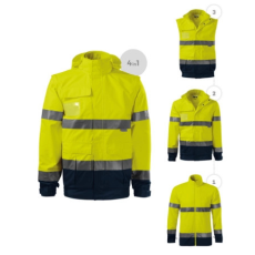 Rimeck ADL5V2 HV GUARD 4 az 1-ben jól láthatósági kabát (sárga, XXL)