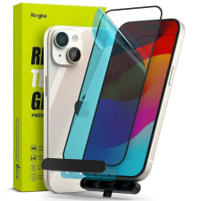 Ringke iPhone 15 Plus Premium edzett kijelzővédő 9H üvegfólia felhelyezési sablonnal mobiltelefon kellék