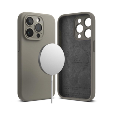 Ringke iPhone 15 Pro Max Silicone mágneses tok, szürke tok és táska